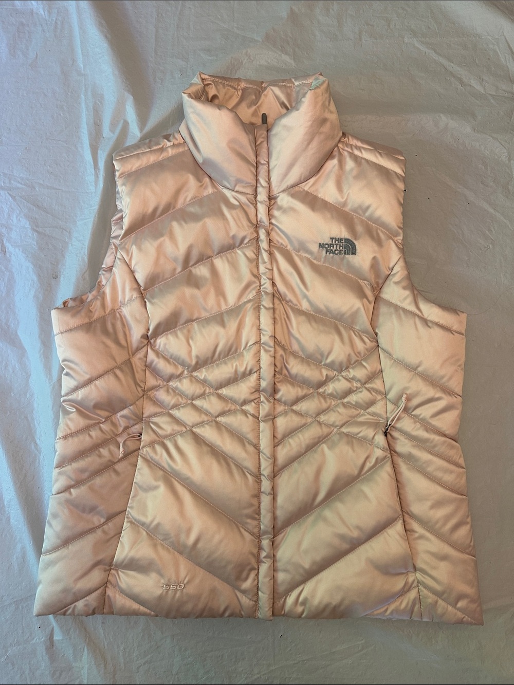 The North Face Women's Quilted Puffer Vest in Pearl Pink